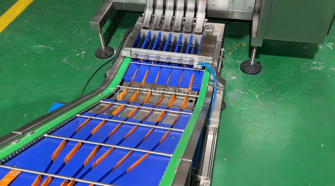 Sistema di bilanciere per imballaggio a più colonne con pesatrice a controllo a più corsie