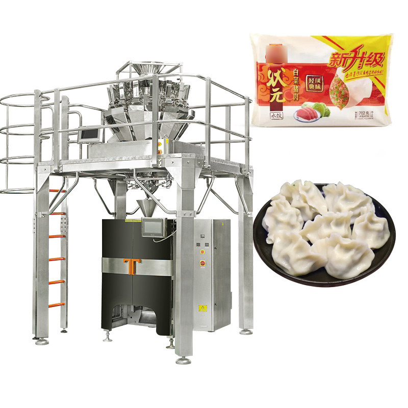 Scale combinate di pesatura di carne di manzo e di polpa di polpa di carne di tonno Macchine per imballaggio di riempimento Pesce 10/14 Teste Macchine per imballaggio