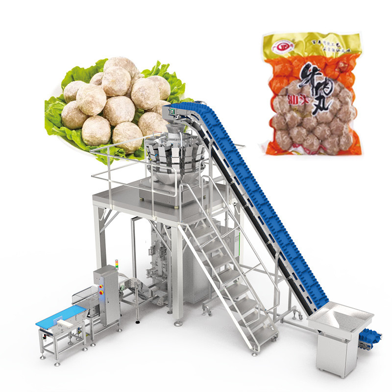 Peso multi-testa automatico di riempimento di sigillo Insalate confezionamento macchina congelato legumi freschi verdura confezionamento macchina per vegani