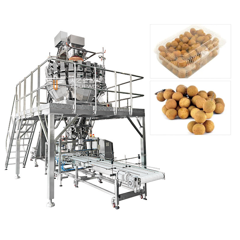 Automatica Passione Frutta Kumquat Jujube invernale Scatola di plastica confezionamento macchina Blackberry Pesatura di riempimento di confezionamento linea