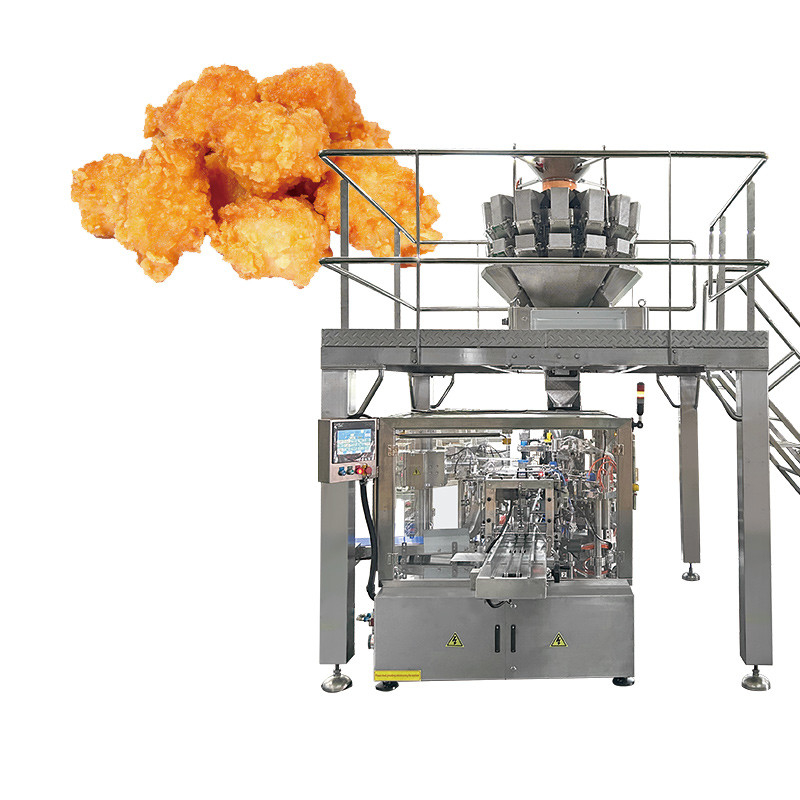 Macchina automatica di avvolgimento di torte di riso con ali di pollo fritto