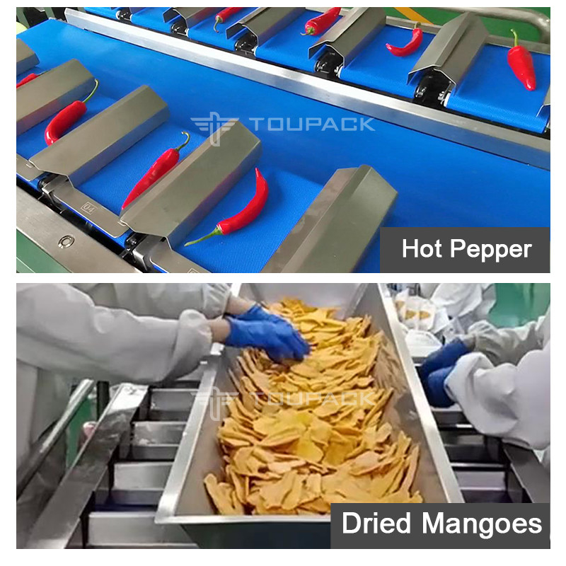 Scala di frutta Scala di combinazione automatica Contrapeso quantitativo Pesante di controllo Peso Trasportatore cintura di bilancia