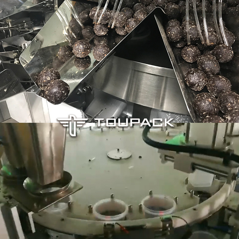 Macchina automatica di riempimento di bottiglie di cioccolato a granuli di plastica mista