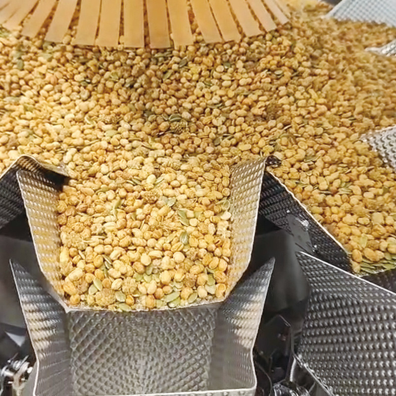 Automatica Fagioli, Noci, Caramelle, Noce, Frutta Seccata, Cibo, Snack, Pesatrice multi-testa, Macchina per imballare cibo con azoto