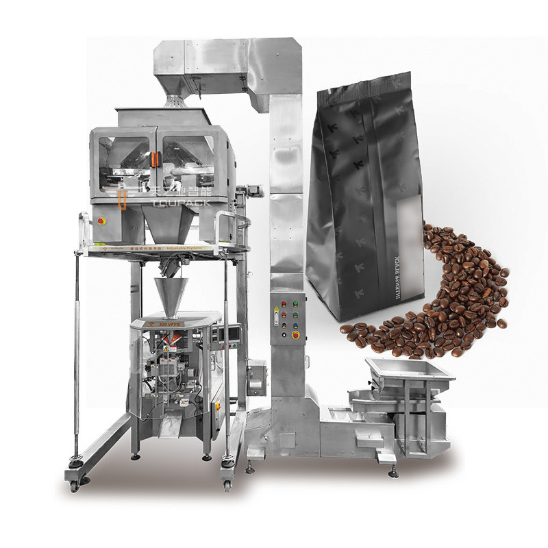 240g 480g 1kg rivestito Peanut Stand Zipper Bag Doypack Packaging Frutta secca Snack Multihead Pesatrice Prefabricata