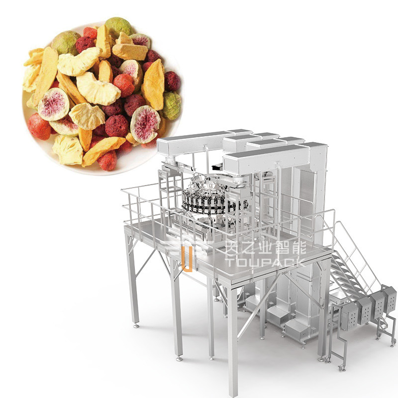 Auto Stand Up Pocket Doypack Pesatura Imballaggio Granula Noci di arachidi Cashew Multihead Pesatrice riempimento macchina