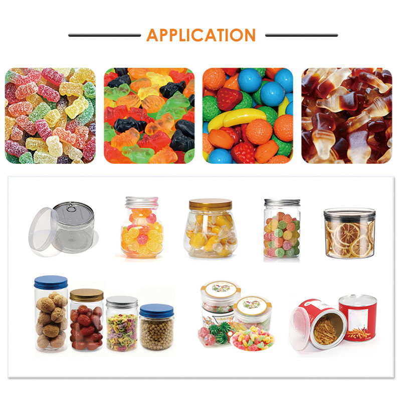 Macchina di riempimento in scatole Macchina di riempimento di caramelle morbide Macchina di riempimento di orsi gommosi Macchina di riempimento di 14 teste Macchina di imballaggio di pesatrici