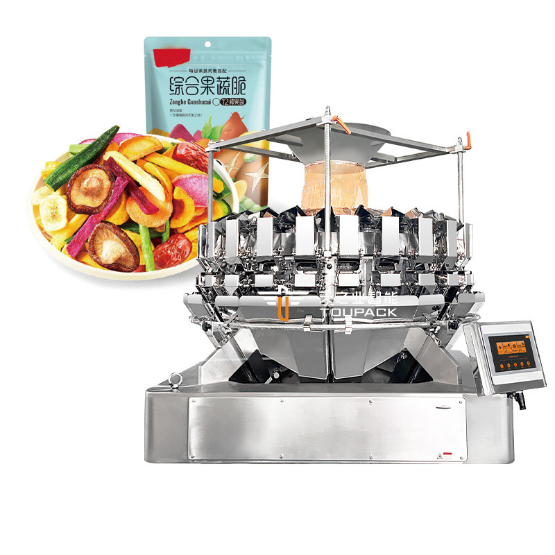 Pesatrice multi-testa Noci Cibo Frutta secca Cioccolato Fagioli Pollo Caramelle Biscotti Banana Chips Zipper Borsa Imballaggio