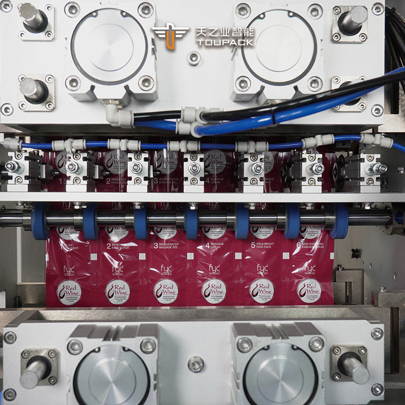 Zucchero Sale Caffè Polvere Granulo Liquido Salsa Bastoncino Pacco Bustina Alta Velocità Aceto Salsa di Soia Shampoo Macchina Confezionatrice Verticale Multilinea