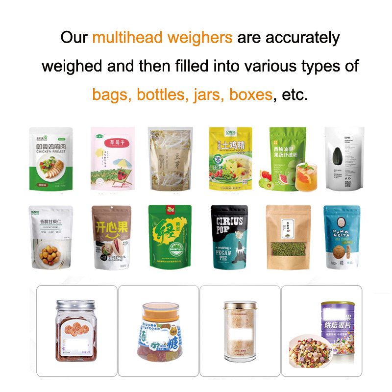 12 Testa Multihead Pesatrice Nail Packing Machine Multihead Wafer Packaging Machine Macchina di imballaggio multifunzione