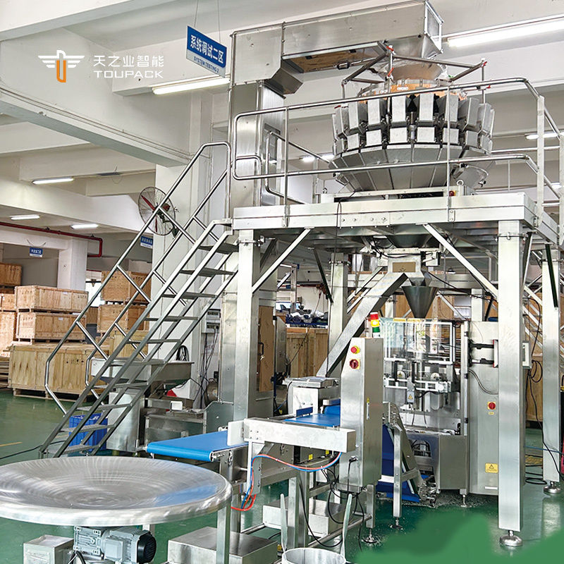 Macchine di confezionamento automatiche di pistacchi Popcorn Corn Flakes Roasting Peanuts Cashew Nuts Multihead Weigher Packaging Machine