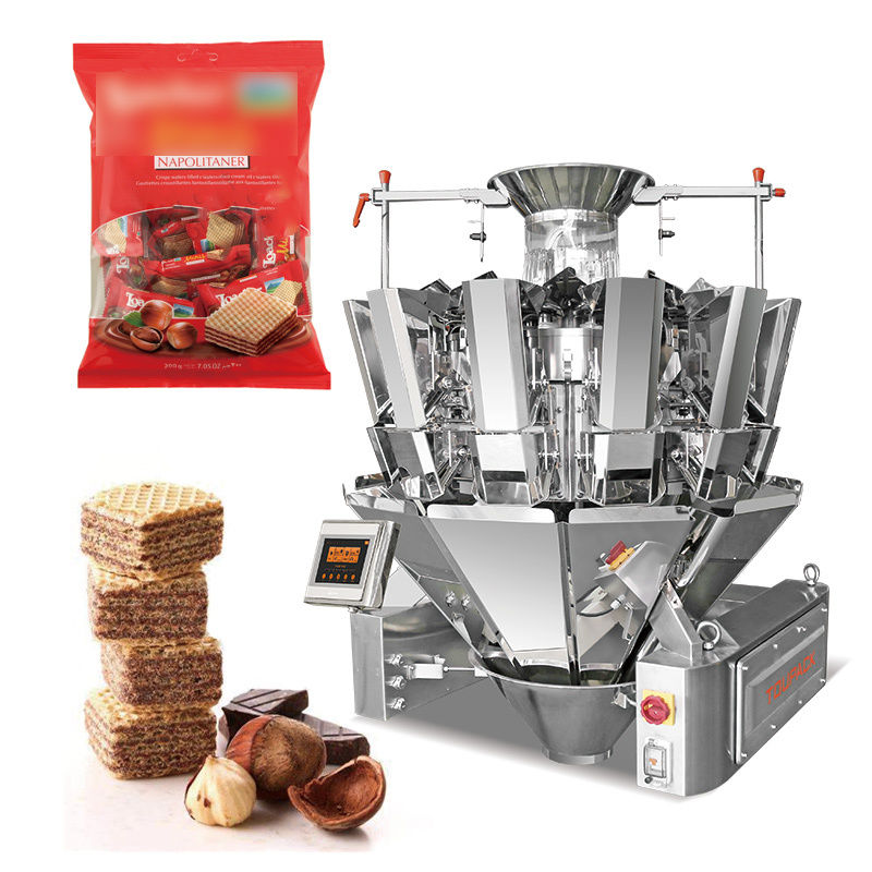 Pieno automatico ad alta velocità azoto forma verticale riempire sigillo sacchetto snack cibo pesare polpette cibo pellet imballaggio macchina