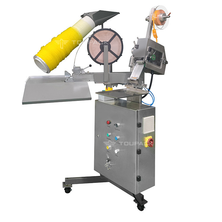 Macchina confezionatrice per sacchi a rete per verdure Carota Sistema semiautomatico per sacchi a rete Pesatura e confezionamento