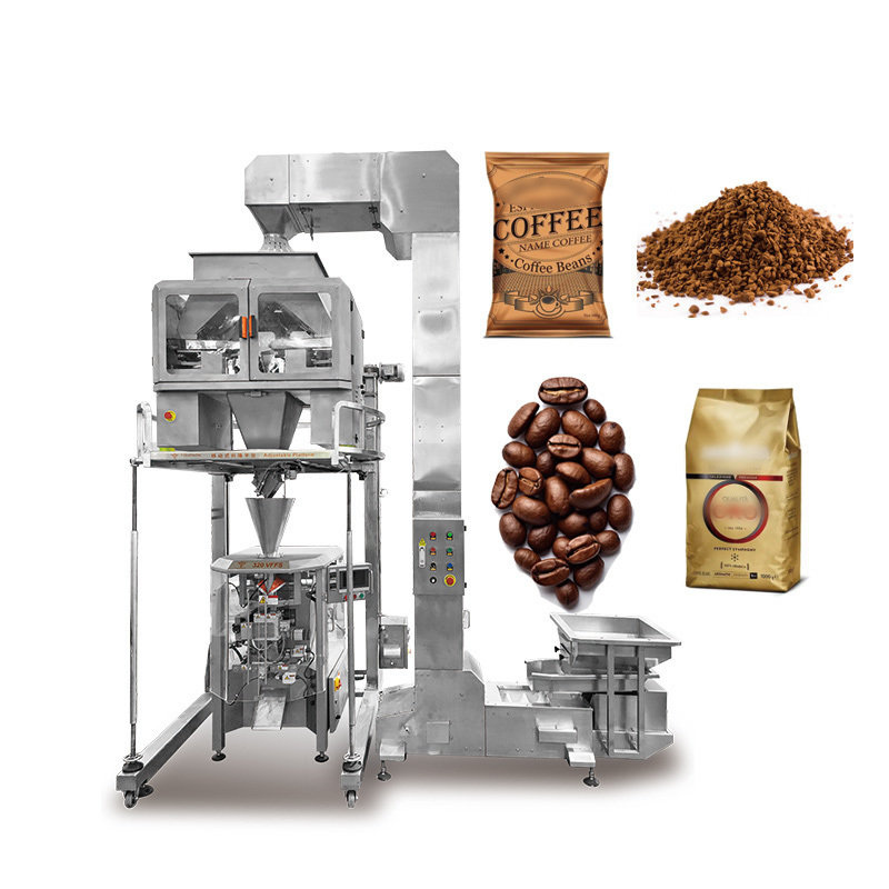 500g 1kg Chicco di caffè Caffè Liofilizzato Multifunzione Sottovuoto 3 in 1 Macchina per l'imballaggio di polvere di caffè istantaneo e chicchi di caffè