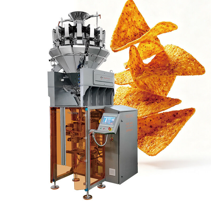 Macchina automatica per la pesatura e il confezionamento di snack per patatine, noci, caramelle, granuli 5-200g Linea di confezionamento con sensore digitale ad alta velocità