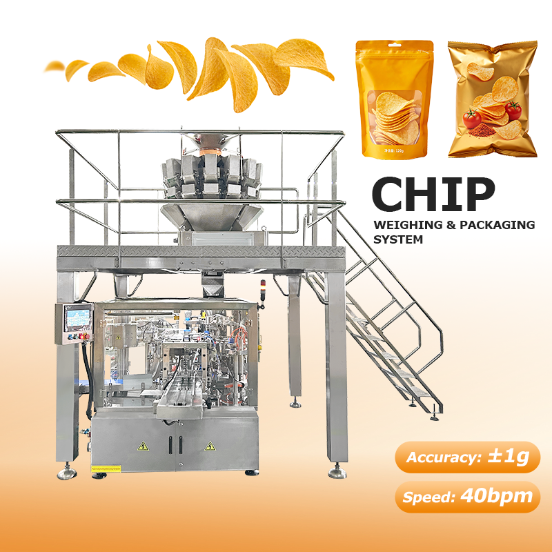 Macchina di confezionamento automatico rotativo Doypack per noci Caramelle Snack Alimenti per animali Prefabricato sacchetti