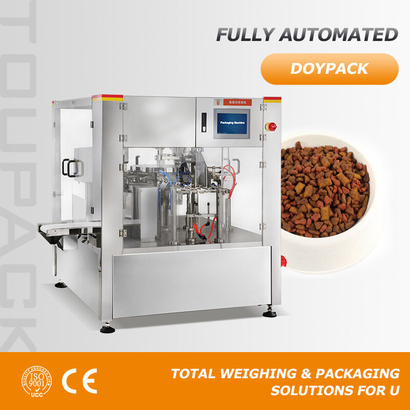 Macchina di confezionamento automatico rotativo Doypack per noci Caramelle Snack Alimenti per animali Prefabricato sacchetti