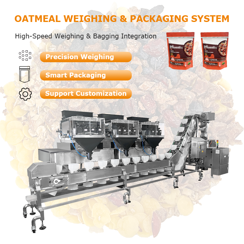 Macchina confezionatrice automatica Doypack per buste stand up per snack alle mandorle, arachidi e anacardi