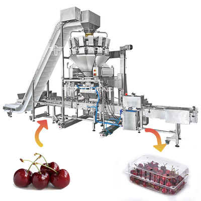Frutta pesatura di Multihead e impacchettatrice Cherry Linear Filling Production Line