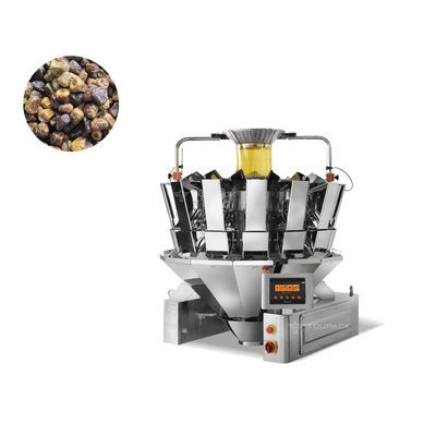 Pesatore d'inscatolamento automatico di Multihead dello spuntino della frutta secca del sistema della palma da datteri dell'Arabia Saudita della macchina di rifornimento dell'OEM