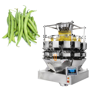 Tabacco lungamente stato pesatore di verdure di Multihead della frutta fresca e macchina imballatrice verticale