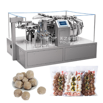 Macchina imballatrice Pre-fatta rotatoria congelata borse in piedi d'imballaggio sotto vuoto automatica del sacchetto dell'alimento di Doypack della macchina