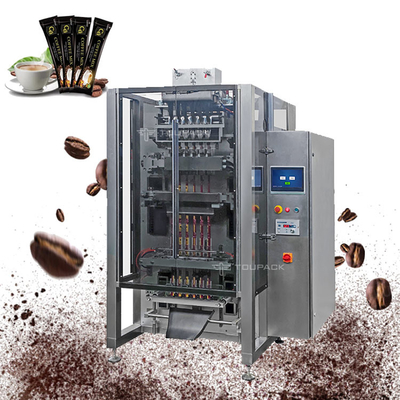Materiale di riempimento verticale della forma e macchina imballatrice automatizzata guarnizione del caffè del sistema d'imballaggio del bastone multi-corsia della polvere