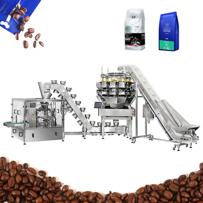 Materiale da otturazione automatico del caffè del pesatore capo quantitativo di Bean Bag Packing Machine With 14 Multihead