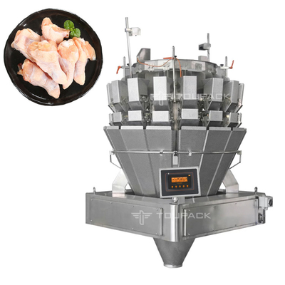 Multifunzione 16 teste avvitatore di alimentazione pesatrice pesatura e imballaggio macchina per pollo fresco