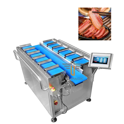 Cintura di carne 12 testa pesatrice a combinazione lineare per la macchina di imballaggio di carne curata