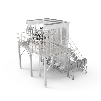 32 Pesatrice automatica di riempimento alimentare gonfiata Flakes di mais patate patatine patatine di pianta Nachos Noci confezionatore
