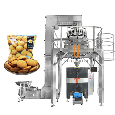 Macchina di imballaggio per pesatrici a schermo multi-testa per biscotti a base di uova