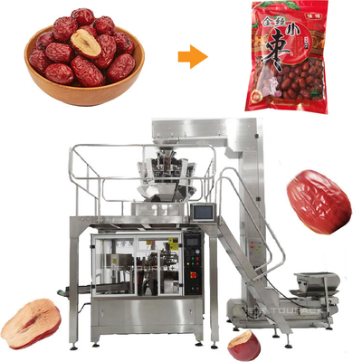 Macchina di imballaggio a sacchetto preconfezionata Red Jujube Velocità 16-60 sacchetti/min