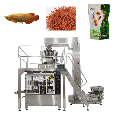 Macchina di imballaggio a granuli verticali completamente automatica Imballaggio alimentare per cani e gatti Imballaggio alimentare per pesci Tartarughe Pesatura di mangimi per animali
