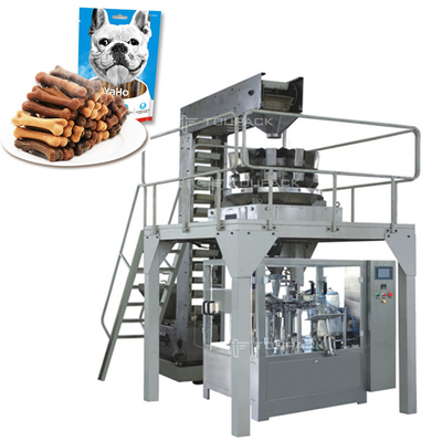 Stand Up Pouch Doypack Packing Machine Long Biscuits Ice Pops Quantitative Pesatura e confezionamento