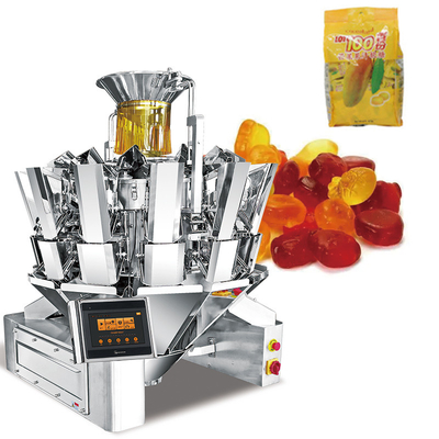 Macchina di confezionamento automatico con sacchetto per biscotti gommosi Macchina di confezionamento zucchero con pesatrice multi-testa
