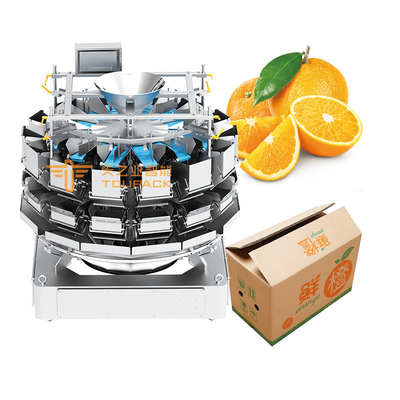 Combiweigh Multihead Weigher 500g 1kg 5kg Multihead Weigher Packing Machine Green Pepper Orange Packaging Machines per cartoni
