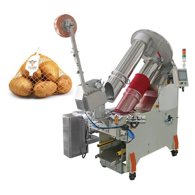 Macchina automatica per il taglio della rete per l'imballaggio di sacchetti in rete di agrumi, patate e cipolle