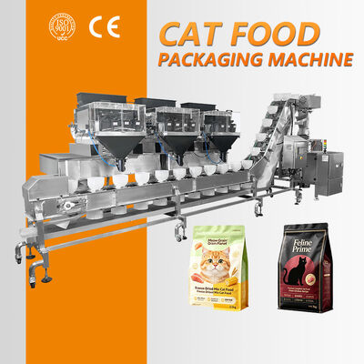 Macchina automatica per pesare e confezionare il cibo per cani e gatti