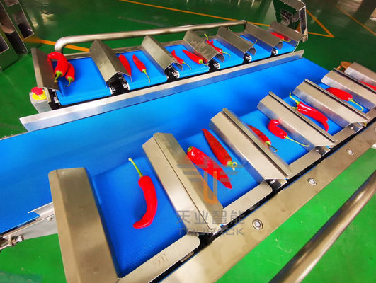 Pesatore di Multihead della frutta della cinghia di Chili Vegetables 2000g 12