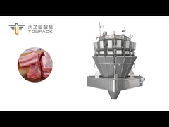 Pesatore automatico di combinazione dell'alimentatore di vite che riempie la macchina appiccicosa di imballaggio della carne dell'alimento