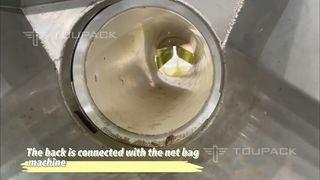 Macchina confezionatrice automatica per sacchetti in rete di patate